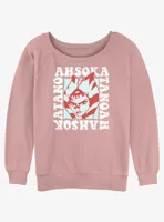 Star Wars Ahsoka Groovy Jedi Womens Slouchy Sweatshirt