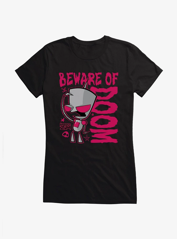 Invader Zim Beware Of Doom Girls T-Shirt