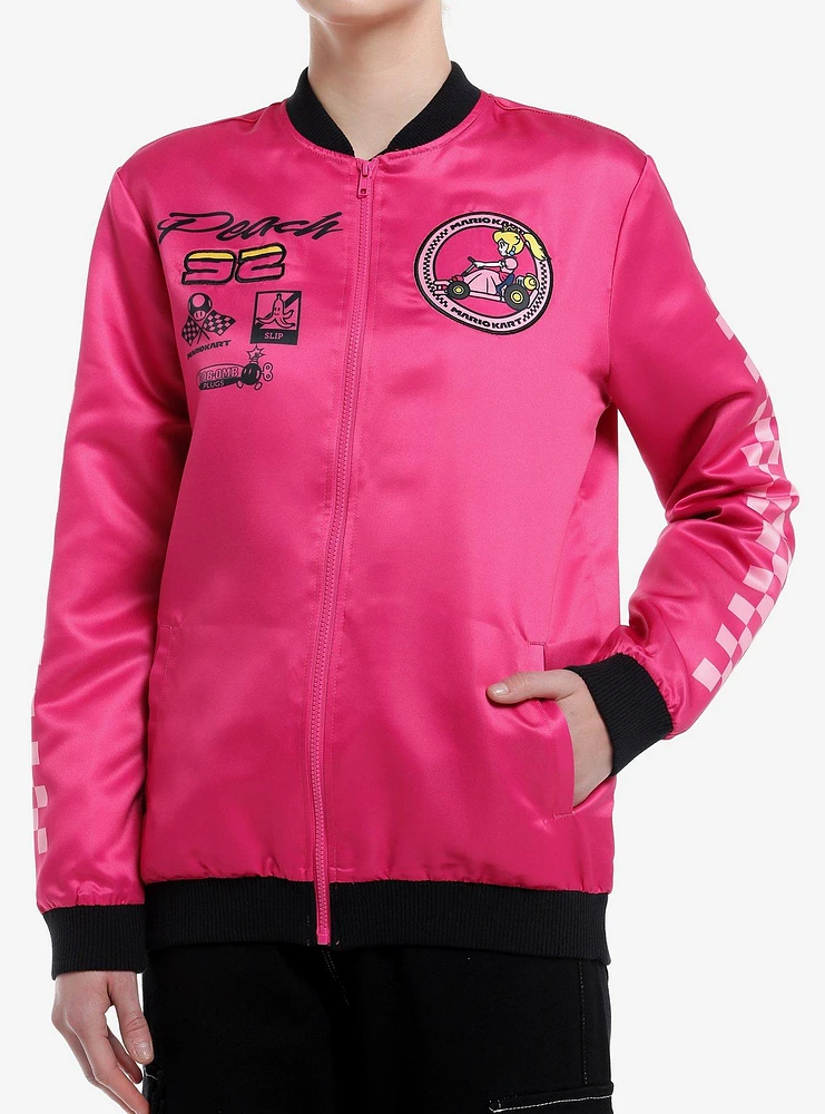 Mario Kart Princess Peach Racing Girls Bomber Jacket