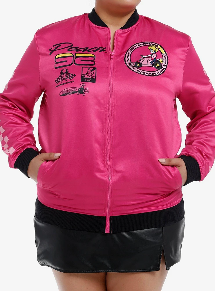 Mario Kart Princess Peach Racing Girls Bomber Jacket Plus