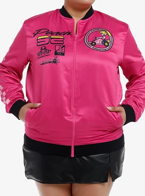 Mario Kart Princess Peach Racing Girls Bomber Jacket Plus