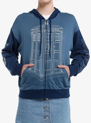 Her Universe Doctor Who TARDIS Color-Block Girls Oversized Hoodie