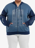 Her Universe Doctor Who TARDIS Color-Block Girls Oversized Hoodie Plus