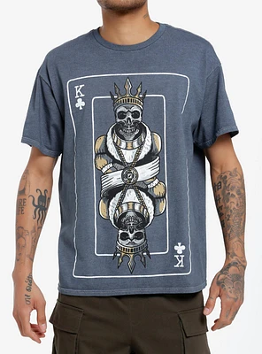 Social Collision King Of Skulls Playing Card T-Shirt