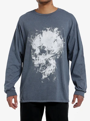 Social Collision Ghostly Skull Long-Sleeve T-Shirt
