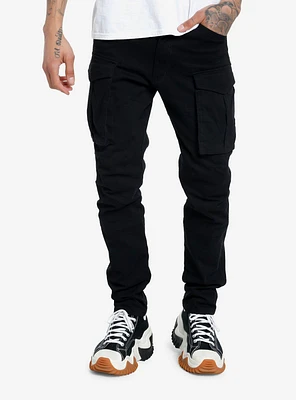 Black Fitted Cargo Pants