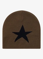 Olive & Black Star Beanie