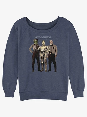 Star Wars Ahsoka Hera Syndulla C-3PO and Carson Teva Girls Slouchy Sweatshirt