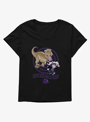 Jurassic Park Life Finds A Way Anime Girls T-Shirt Plus