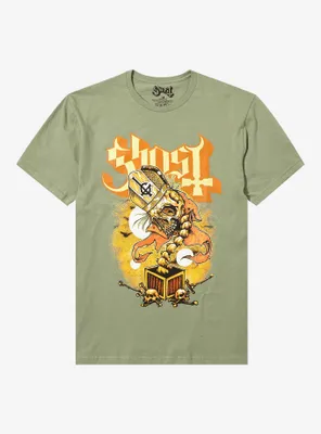 Ghost Skeleton Jack-In-The-Box Boyfriend Fit Girls T-Shirt