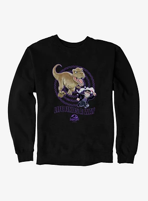 Jurassic Park Life Finds A Way Anime Sweatshirt