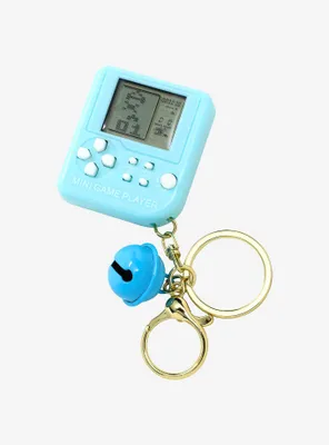 Mini Tetris Electric Game Blue Keychain