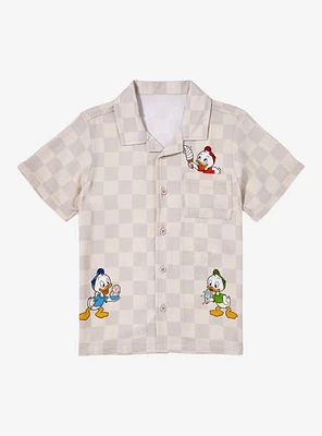 Disney Huey, Dewey, and Louie Checkered Woven Toddler Shirt - BoxLunch Exclusive