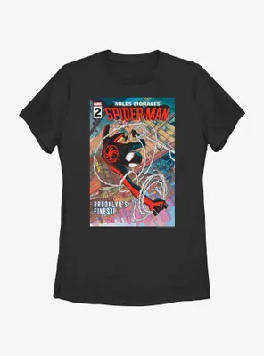 Marvel Spider-Man Miles Morales Brooklyns Finest Poster Womens T-Shirt