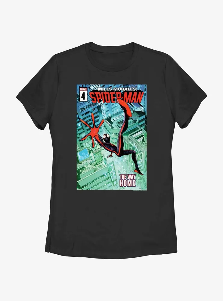 Marvel Spider-Man Miles Morales The Way Home Poster Womens T-Shirt