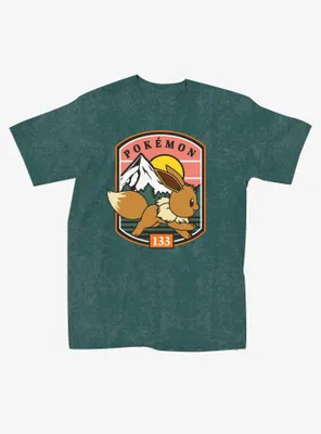 Pokemon Eevee Camp Badge Boyfriend Fit Girls T-Shirt