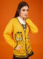 Garfield Jumbo Print Girls Intarsia Cardigan