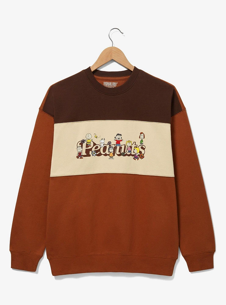 Peanuts Characters Color Block Crewneck — BoxLunch Exclusive