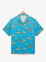 Disney Donald Duck Island Allover Print Button-Up Top - BoxLunch Exclusive