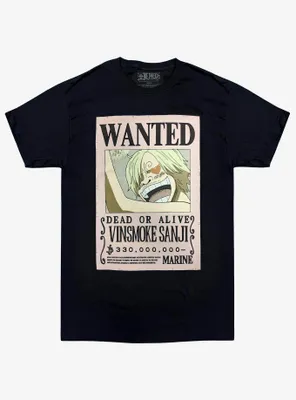 One Piece Sanji Wanted Poster Double-Sided T-Shirt