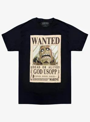 One Piece God Usopp Wanted Poster Double-Sided T-Shirt
