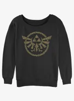 the Legend of Zelda: Tears Kingdom Hyrule Crest Womens Slouchy Sweatshirt