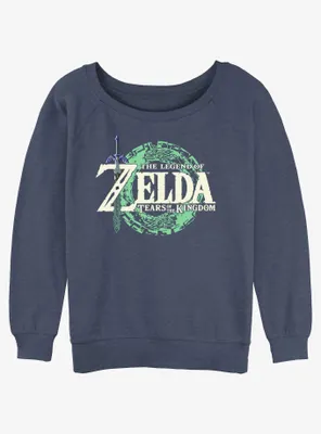 the Legend of Zelda: Tears Kingdom Logo Womens Slouchy Sweatshirt