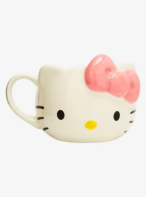Sanrio Hello Kitty Head Pink Bow Figural Mug