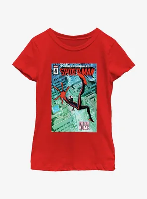 Marvel Spider-Man Miles Morales The Way Home Poster Youth Girls T-Shirt