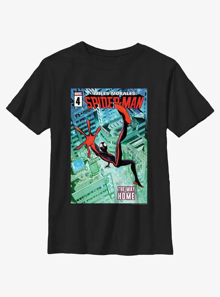 Marvel Spider-Man Miles Morales The Way Home Poster Youth T-Shirt