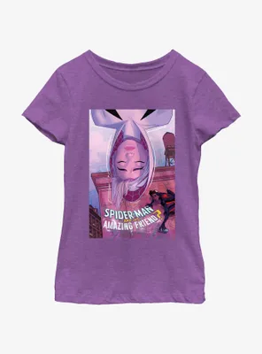 Marvel Spider-Man Spider-Gwen Amazing Friend Poster Youth Girls T-Shirt