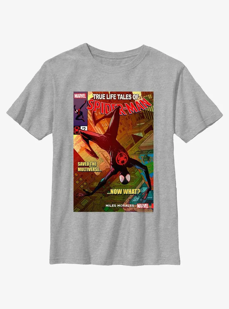 Marvel Spider-Man Miles Morales Saved The Multiverse Poster Youth T-Shirt