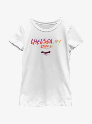 Marvel Spider-Man: Across The Spider-Verse Chelsea NY Earth-65 Youth Girls T-Shirt