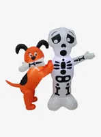 Skeleton with Dog Inflatable Decor