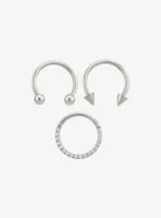 Steel Basic Circular Barbell & Hinged Clicker 3 Pack