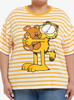 Garfield Stripe & Pooky Girls Oversized T-Shirt Plus