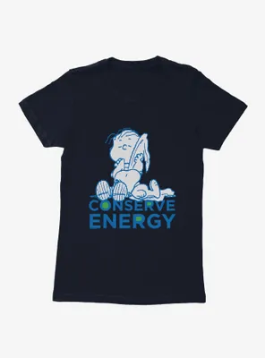 Peanuts Conserve Energy Womens T-Shirt