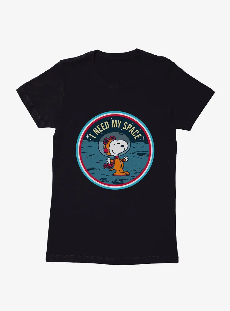 Peanuts I Need My Space Snoopy Womens T-Shirt