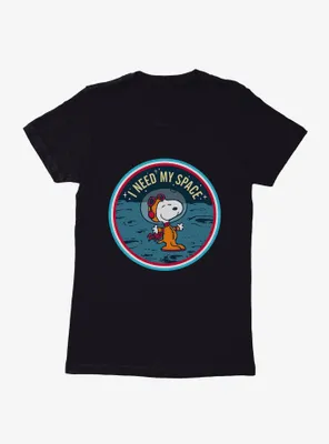 Peanuts I Need My Space Snoopy Womens T-Shirt
