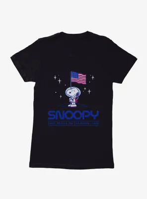 Peanuts Snoopy On The Moon Womens T-Shirt