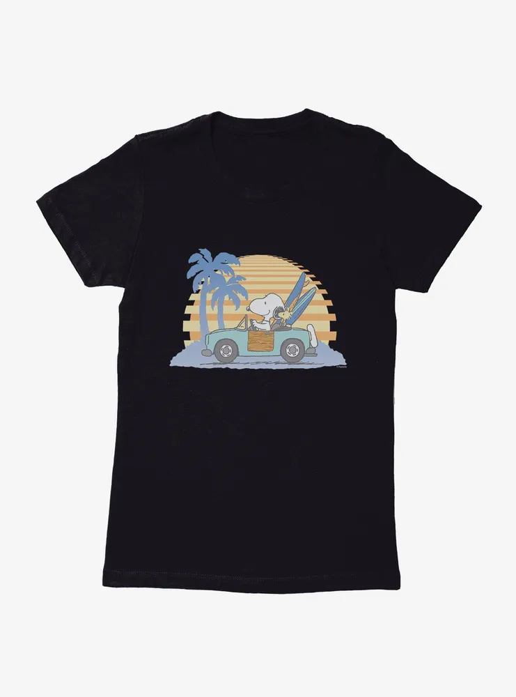 Peanuts Summer Road Trip Womens T-Shirt