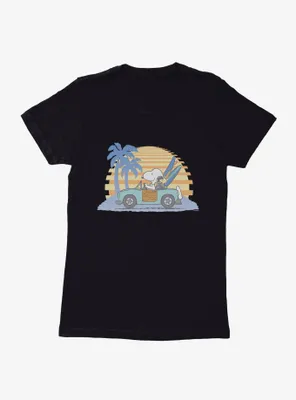Peanuts Summer Road Trip Womens T-Shirt