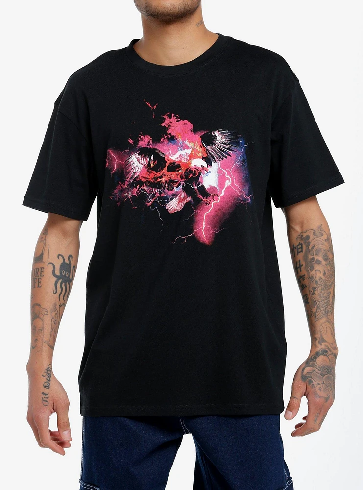 Eagle On Fire Oversized T-Shirt