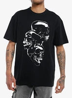 Laughing Chrome Skull Stack T-Shirt