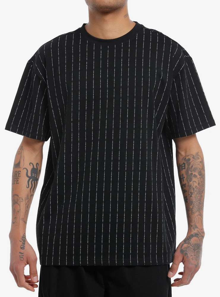 I Hate You Pinstripe Oversized T-Shirt