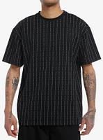 I Hate You Pinstripe Oversized T-Shirt