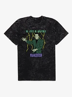 Universal Monsters Frankenstein He Lives Breathes Mineral Wash T-Shirt