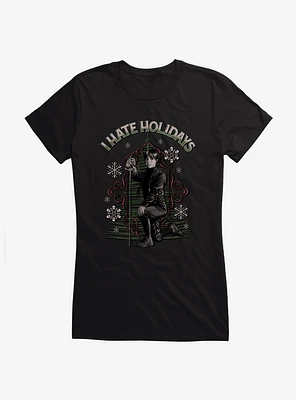 Wednesday I Hate Holidays Girls T-Shirt