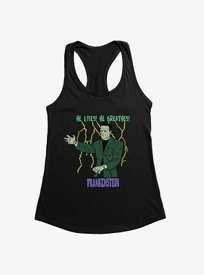 Universal Monsters Frankenstein He Lives Breathes Girls Tank