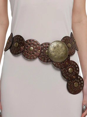 Bronze & Gold Circle Grommet Hip Belt